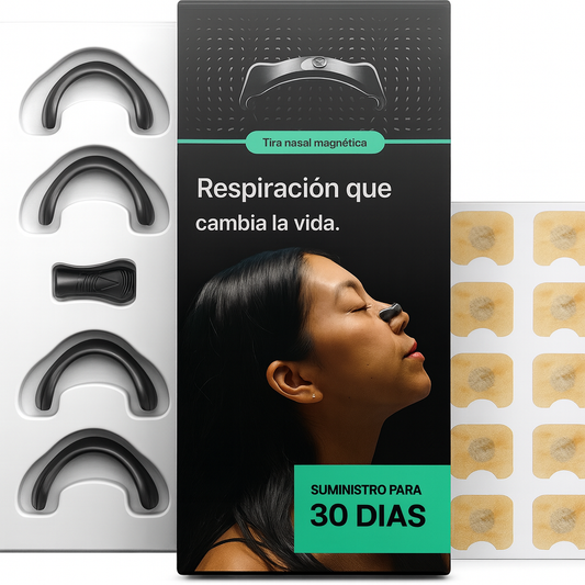RespiraMax™ - Tiras Nasales Magnéticas + 30 Recambios