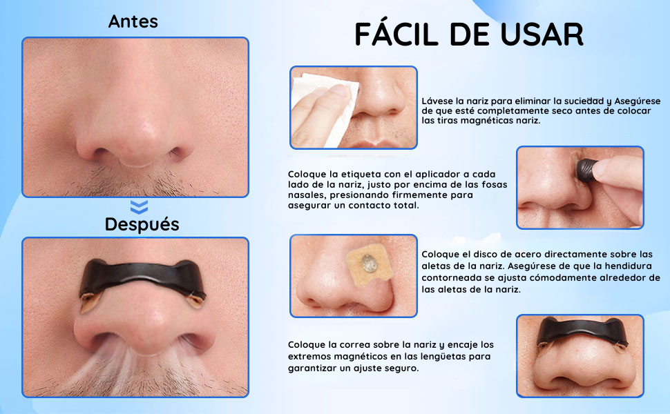 RespiraMax™ - Tiras Nasales Magnéticas + 30 Recambios