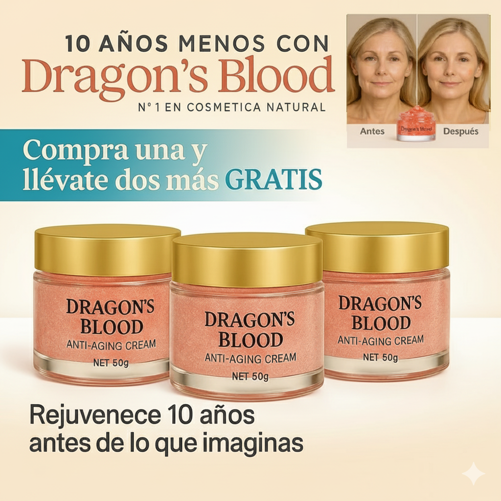Crema Dragon's Blood | Piel 10 Años Más Joven (1+2 GRATIS)